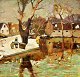 Hune, Anders 
(1894-1968) 
Denmark. Voxlev 
Mill. Oil on 
canvas. 81 x 85 
cm. Signed: 
Anders Hune ...