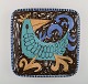 Mari Simmulson for Upsala-Ekeby, Sweden. Art pottery dish. Colorful bird.
