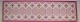 RÖLAKAN, svensk design 1960´erne. Løber i rosa.Måler 313 cm x 84 cm.Monogram signeret ...