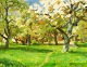 Frederiksen, 
Axel (1881 - 
1961) Dänemark: 
Blühende Bäume 
in einem Garten 
- Frühling. Öl 
auf ...