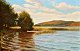Wennerwald, 
Emil (1859 - 
1934) Dänemark. 
Szene von 
Himmelbjergsøerne.
 Öl auf 
Leinwand. 
Signiert: ...