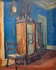 Jørgensen, 
Aksel (1883 - 
1957), 
Dänemark. 
Interior. Öl 
auf Holz. 67 x 
55 cm. ...