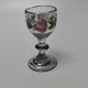Emaljedekorerede 
Rosenmalet
Snapseglas
Danmark ca. år 
1860
Højde 8,4cm.