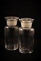 Swedish 1800 
century, mouth 
blown storage 
glass with lid.
H: 19cm. 
Dia.:8cm. (1 
pcs. Available)