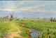 Soja-Jensen, 
Carl Martin 
(1860-1912) 
Dänemark: 
Sommerlandschaft 
mit Fluss, im 
Hintergrund 
eine ...