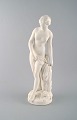 Hunting goddess Diana, after Etienne Maurice Falconet. Large Gustafsberg, 
classic sculpture in biscuit dated 1891.
