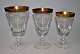 Glas service i 
krystal "Marie 
Louise", Lyngby 
Glas, 20. årh. 
Danmark. Slebet 
med forgyldt 
...