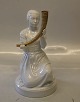 12242 Kgl.  
Pigen med 
guldhornene 22 
cm. Design  
Holger 
Christensen 
Blanc de Chine 
Guldbemaling 
...
