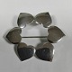 Hans Hansen heart brooch of sterling silver