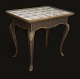 A Rococo tile 
top table with 
blue Dutch 
tiles. Denmark 
...