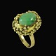 Cocktail ring i 
14k guld med 
jade.
Str. 52mm.
2 x 1,6 cm. 
Vægt 6 g.
Brugt i god 
stand.
  ...