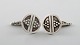 A pair of art deco cufflinks in silver by Georg Jensen. Design number 57.