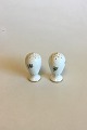 Bing and 
Grondahl Saxon 
Flower, Hvid 
Salt and Pepper 
Shakers. 
Meaures 7 cm / 
2 3/4 in.