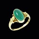 Georg Jensen 
Ring i 18k Guld 
med grøn agat 
#23. 1904-08 
Stempler.
Tegnet af 
Georg Jensen 
1866 - ...