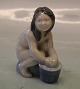 Royal Copenhagen 1749 RC Girl with a bucket 11 cm Design by Anna Witter ca 1913 
- 1918
