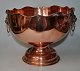 Wine cooler in 
copper, 19th 
century 
Denmark. On 
round foot, 
wavy edge and 
two handles in 
the ...