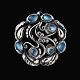 Georg Jensen 
Broche i 
Sterling Sølv 
med månesten 
#159
Tegnet af 
Georg Jensen 
1866 - ...