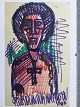 Peder Brøndum 
Sørensen 
(1931-2001):
Kristus 1969.
Tusch på 
papir.
Sign.: Peder 
Brøndum ...