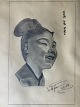 Sv. Aa. Jensen 
(20 årh):
Portræt SEN YO 
FEI 1941.
Bly mv. på 
papir.
Sign.: Sv. Aa. 
Jensen ...