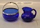 Old Blue Glass  
Sugar bowl with 
Silver mounting 
830 S Svend 
Toxvaer and 
Creamer is not 
included