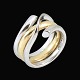 Georg Jensen. 
18k Hvidguld og 
guld dobbelt 
ring. - Magic 
#1314 - 53mm.
Tegnet af 
Regitze ...