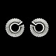 Georg Jensen. 
Art deco 
Sterling Silver 
Earrings #92 - 
Jørgen Jensen - 
1915-32 
Hallmarks.
Design ...