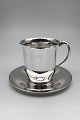Georg Jensen Sterling Sølv Kop/underkop No 444 B /444.Kop Måler Diam 7 cm (2.75 inch) H 7.2 ...