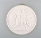 Antique Royal Copenhagen  bisquit relief after Thorvaldsen.
Late 1800