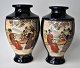 Paar japanische 
signierte 
Satsuma Vasen, 
Fayence, ca. 
1900
