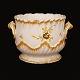 Gelb 
dekorierter 
Weinkühler aus 
Fayence
Signiert, 
Rörstrand, 
Schweden, 
14.10.1773
H: 12,6cm