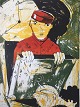 Lars Nørgaard 
(født 1956):
Komposition 
med piccolo 
1992.
Farvelitografi 
på papir. 
Sign.: ...