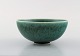 Saxbo bowl of stoneware decorated with beautiful blue green glaze. 1940
