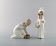 Lladro, Spanien. To barnefigurer i glaseret porcelæn. 1900-tallet.
