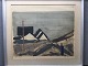 Johannes 
Hofmeister 
(1914-90):
Person i 
landskab.
Litografi på 
papir.
Betegnet - ...
