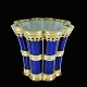 Royal 
Copenhagen. 
Margrethe Cup. 
Blue Porcelain 
and Gilded 
Sterling Silver 
Mounting. ...