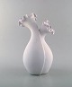 Wilhelm Kåge for Gustavsberg Studio Hand. Large "Våga" ceramic double vase in 
white carrara glaze. Iconic and surreal design.