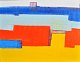 Dansk kunstner 
(21. årh.): 
Komposition. 
Acryl på 
lærred. 
Signeret 89. 
100 x 130 cm. 
Indrammet ...