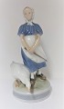 Royal Copenhagen. Goose Girl. Model 527. Height 23.5 cm. (1 quality)