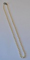 Perle kæde - ægte perler med sølvlås, 20. årh. Længde.: 50 cm. 