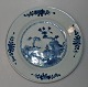 Blue and white 
plate, 18th 
century China.