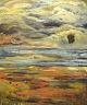 Bonnie Lykke 
Vestervig. 
Dansk kunstner. 
Komposition. 
Akryl på 
lærred. Dateret 
...