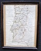 Kort over Portugal. 1822. H&aring;ndkoloreret kobberstik. 71 x 50 ...