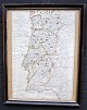 Kort over 
Portugal. 1822. 
H&aring;ndkoloreret 
kobberstik. 71 
x 50 ...