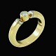 Georg Jensen. 
Solitairering i 
18k guld og 
hvidguld med 
diamant 0.12ct.
0.12ct. 
brilliant. Top 
...