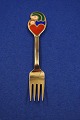 Michelsen Christmas fork 1968 of Danish gilt 
sterling silver