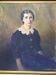 Christian 
Valentinussen 
(1903-85):
Portræt af 
siddende, ung 
kvinde 1936.
Olie på ...