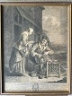 Pierre Duflos 
(1742-1816):
Scene med 
skomager og 
kone 1778.
Efter maleri 
af Dominicus 
van Tol ...