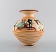 Kähler, HAK. Vase i glaseret keramik med motiver fra H.C. Andersens eventyr. 
1930/40