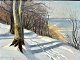 Agersnap, Hans 
(1857 - 1925) 
Denmark: Winter 
scene.