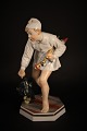 Rare Bing & Grondahl porcelain figurine in overglaze 
by Jens Jacob Bregnø & Hans Tegner.
"Sandman"